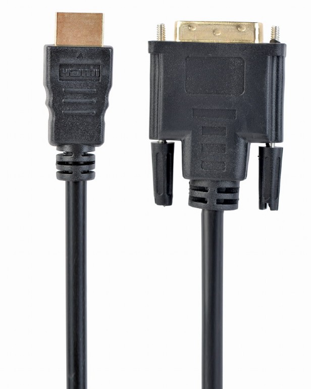 CABLU video GEMBIRD, adaptor HDMI (T) la DVI-D SL (T), 3m, conectori auriti, negru, "CC-HDMI-DVI-10" (timbru verde 0.8 lei)