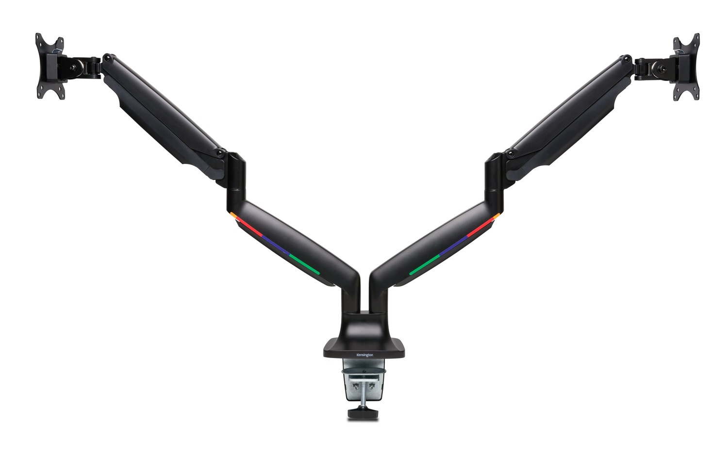 SUPORT de birou KENSINGTON, pt 2 TV/monitor plat, curbat, diag. max 34 inch, rotatie, inclinare, pivotare, orizontala, verticala, totala, max 9 Kg, "K59601WW"