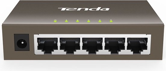 SWITCH Tenda 5 porturi Gigabit, carcasa metalica, protectie impotriva fulgerelor "TEG1005D" (timbru verde 0.8 lei)