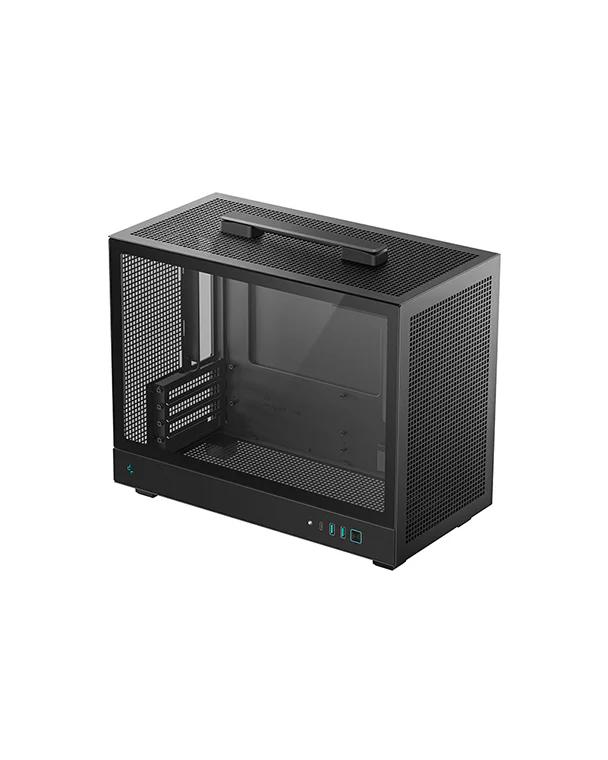 CARCASA gaming "CH160 PLUS", mini tower, mini-ITX, fara sursa, sticla securizata, suporta 4xfan, negru, 4 sloturi expansiune, USB-C x 1, USB 3.0 x 2, audio+mic, "R-CH160-BKNGM0-G" (timbru verde 0.32lei)