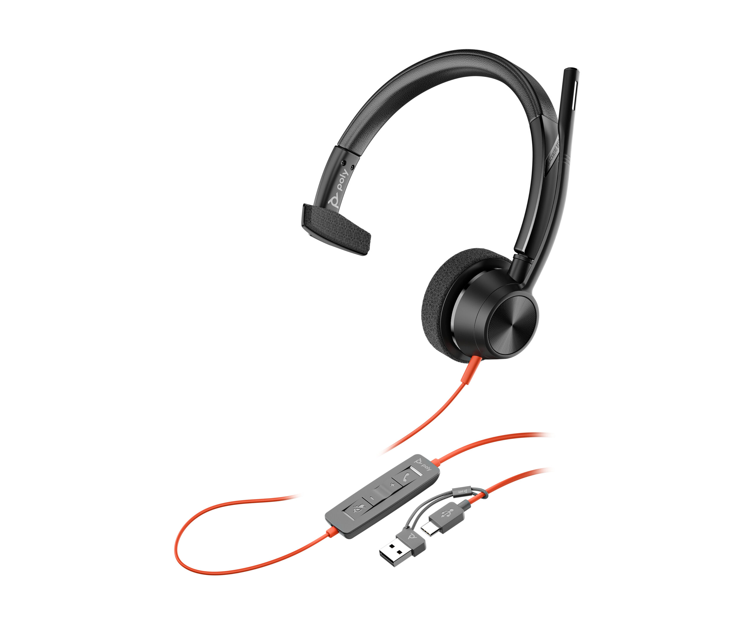 Poly BW 3315 USB-C HS +3.5mmP +USB-C/A"8X217AA" - imagine 7