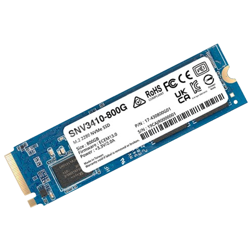 SSD Synology M.2 Cache Series SNV3410 800GB PCI Express 3.0 x4 M.2 2280 1.8 million hours MTBF, OPENBOX, 5 years warranty "SNV3410-800G-OPENBOX"