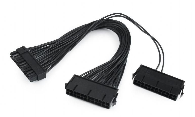 CABLU alimentare GEMBIRD, adaptor Molex 24 pin la 2 x Molex 24 pin, 0.3m, "CC-PSU24-01"