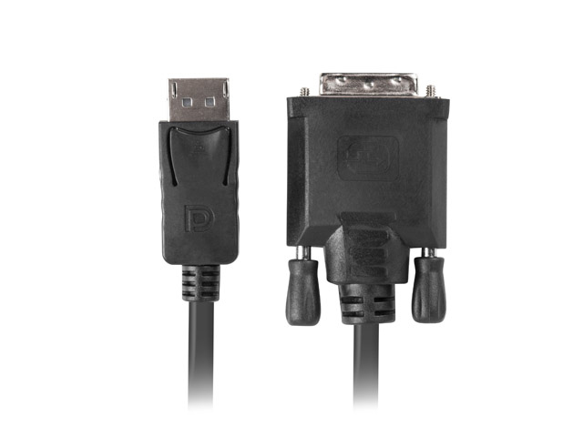 Cablu DisplayPort DVI-D 1,8m Dual Link "CA-DPDV-10CU-0018-BK" (timbru verde 0.8 lei)