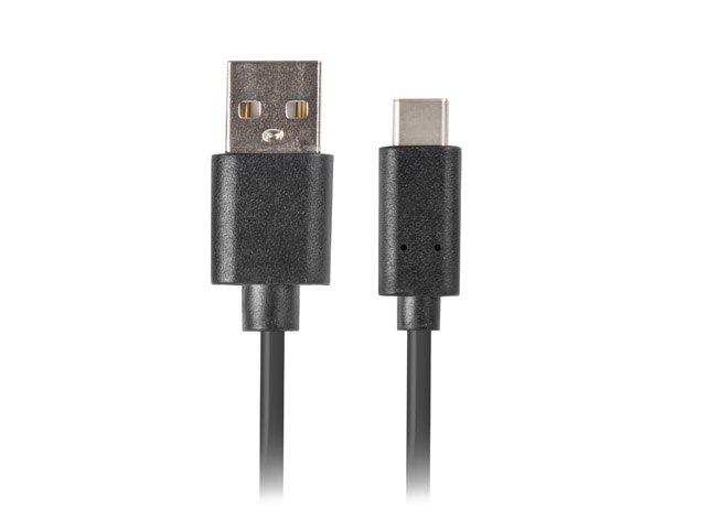 Cablu USB-C USB-A 2.0 1 m negru QC 3.0 "CA-USBO-20CU-0010-BK" (timbru verde 0.08 lei)