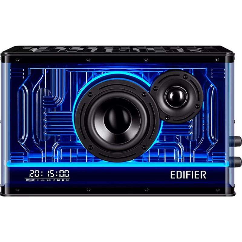 BOXE EDIFIER Gaming desktop, RMS: 40W, Bluetooth 5.3, USB-C, USB-A, AUX, EQs preset 3 moduri, RGB 7 culori, GaN charger 35W, black, "QD35-BK" (timbru verde 0.8 lei)