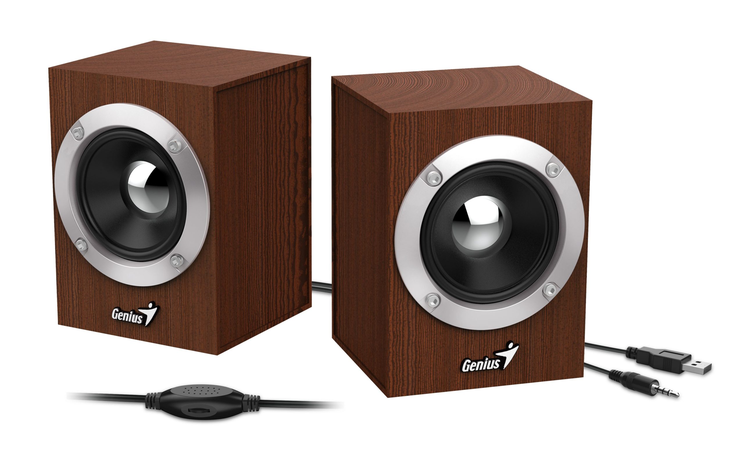 BOXE GENIUS 2.0, RMS: 6W (2 x 3W), USB power, wood, "SP-HF280" "31730028400" (timbru verde 0.8 lei)