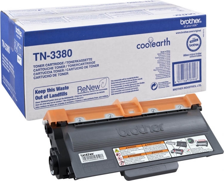Toner Original Brother Black, TN3380, pentru HL-6180|5440|5470|DCP-8250|8110|MFC-8950|8510|8520, 8K,"TN3380"