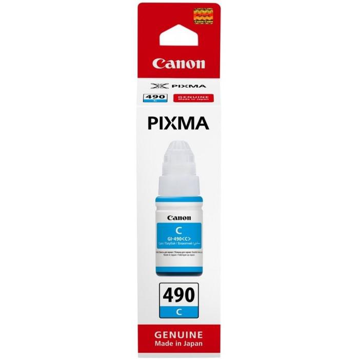 Cartus Cerneala Original Canon Cyan, Gi-490C, pentru G1400|G2400|G3400 , 70ml, (timbru verde 0.15 lei), "BS0664C001AA"