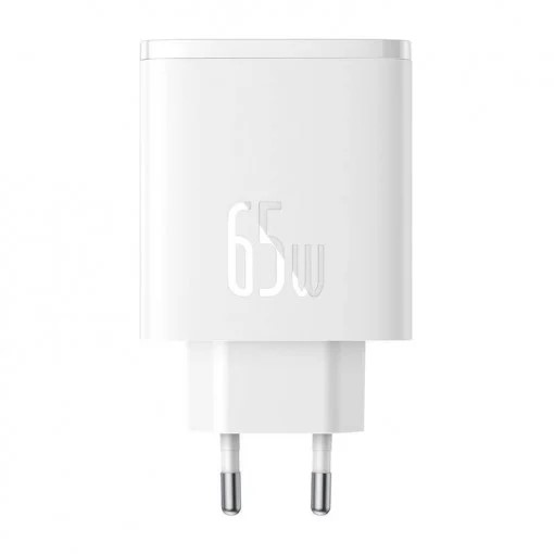 INCARCATOR RETEA Baseus Cube Pro, Quick Charge 65W, 2 x USB Type-C Output 5V/3A, 1 x USB, alb "P10152301213-00" (timbru verde 0.18 lei) - 6932172641481