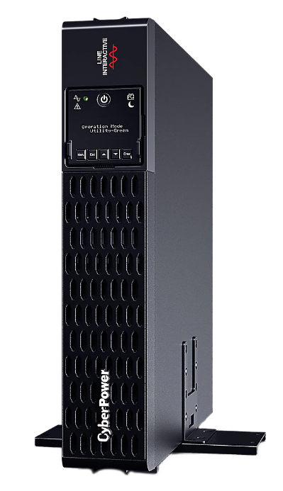 UPS CYBER POWER Line Int. cu sin. pura, cu management, Rack 2U, LCD, 1000VA/1000W, AVR, 10x IEC, baterie 4x 12V/7Ah, incarcare pana la 3h, USB, 2x RJ45, RS232, slot SNMP, APFC, EPO, hot-swapp, tehn. GreenPower, "PR1000ERT2U" (timbru verde 11 lei)