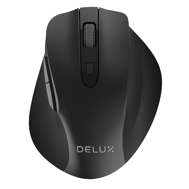 MOUSE DELUX, PC sau NB, wireless, 2.4GHz, optic, 1600 dpi, butoane/scroll 6/1, , negru, "M517GX" (timbru verde 0.18 lei)