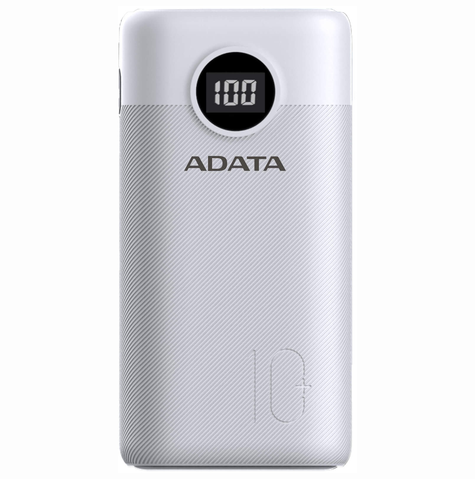 POWER BANK ADATA 10000mAh, Quick Charge 3.0 + PD 22.5W, 2 x USB &1 x USB-C, digital display pt.status baterie, P10000QCD 10.000 mAh, total 3A, white, "AP10000QCD-DGT-CWH" (timbru verde 0.98 lei)