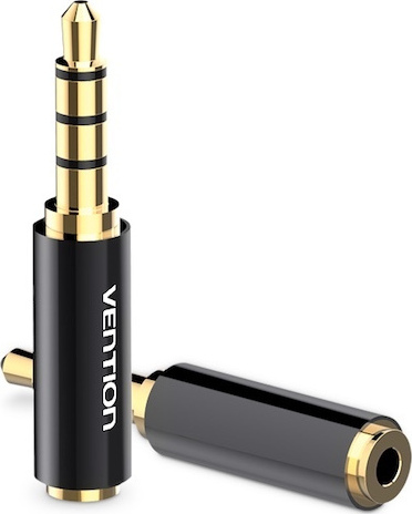 Adaptor audio Vention, Jack 3.5mm (T) la Jack 2.5mm (M), 2.1 canale, conectori auriti, negru, "BFBB0" (timbru verde 0.08 lei)