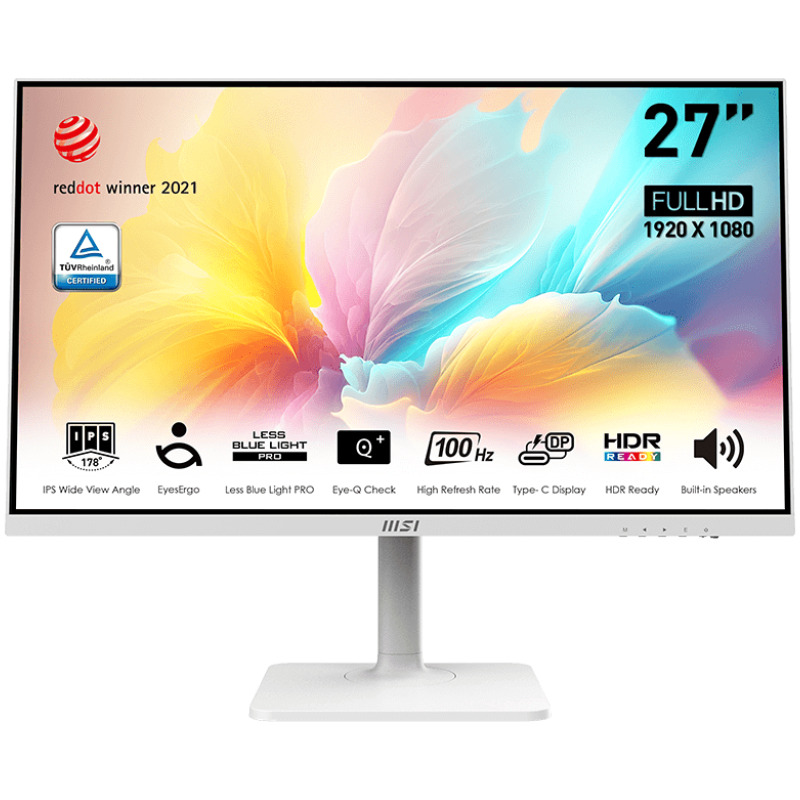 MONITOARE MSI - gaming MS-3PA4,MSI,ID1/White-White,27,Anti-Glare,Non- touch,IPS,FHD,LED,Flat,100Hz,1ms,16:9,EU,36M, +PIVOT/MD2, "MD2712PW" (timbru verde 7 lei)