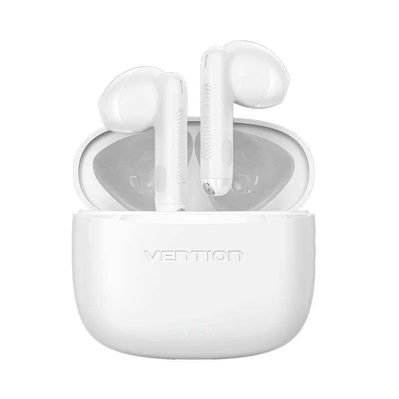 Casti TWS Vention, wireless,tip butoni, smartphone,BT 5.3, mic pe casca,USB Type-C,acumulator charging case 300mAh,durata baterie pana la 30 ore,alb "NBHW0" (timbru verde 0.18 lei)-6922794774643