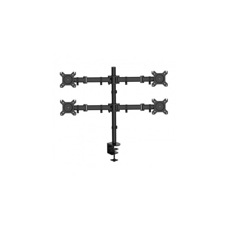 Suport de birou pentru 4 monitoare, Techly, 13-27 inch, mobil, Negru, ICA-LCD 483-Q "ICA-LCD483-Q"