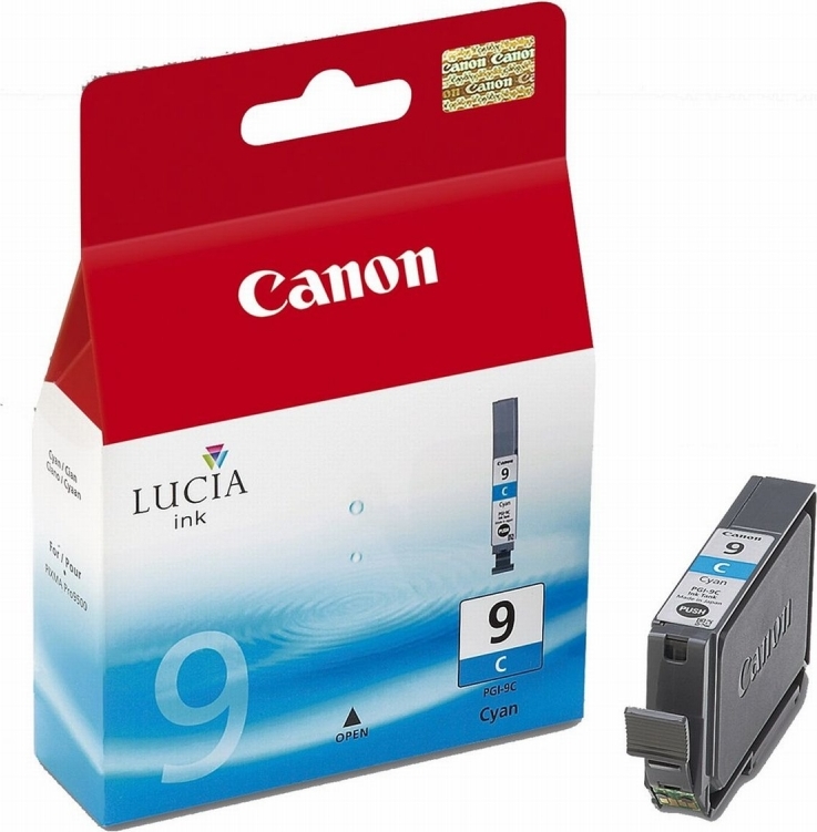 Cartus Cerneala Original Canon Cyan, PG-I9C, pentru Pixma IX7000|MX7600|Pro 9500, , (timbru verde 0.15 lei), "BS1035B001AA"
