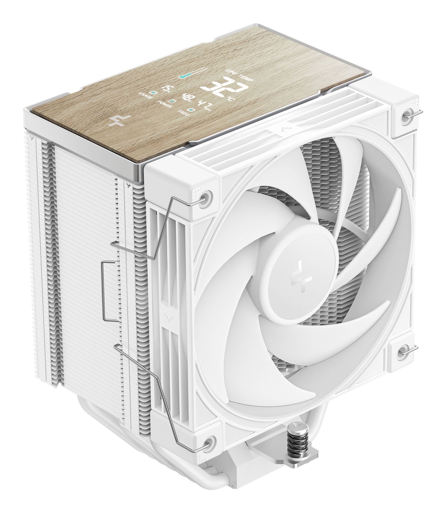 COOLER DeepCool "AK700 G2 DIGITAL WH" skt. Intel si AMD, racire cu aer, vent. 120mm, 2700 rpm, 7 heatpipes, inaltime 157mm, top cover digital, alb,"R-AK700-WHNDMN-GJD" (timbru verde 2 lei)
