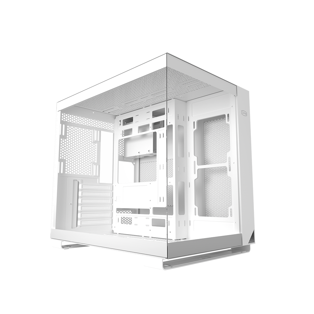 CARCASA PCCOOLER, Middle Tower, ATX, fara sursa, sticla securizata, alb, USB 3.2 gen 1 x 2, USB Type-C x 2, mic, audio, "C3 T500 WH"