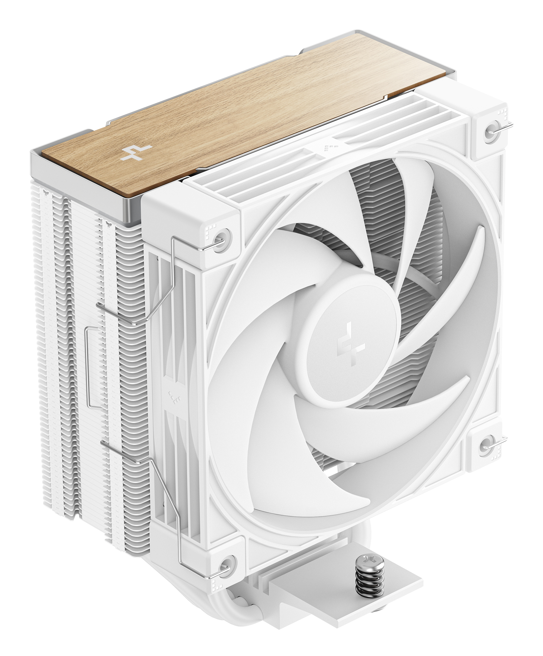 COOLER DeepCool "AK400 G2 WH" skt. Intel si AMD, racire cu aer, vent. 120mm, 2200 rpm, 4 heatpipies, inaltime 156mm, top cover lemn, alb,"R-AK400G2-WHNNMN-GJD" (timbru verde 0.8 lei)