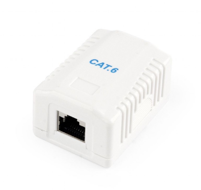 PRIZA RJ-45 aplicabila cu 1 iesire GEMBIRD pt. cablu FTP, Cat6, Krone (LSA) | RJ-45 (M), ecranat, plastic, 1 buc, "NCAC-1F6-01"