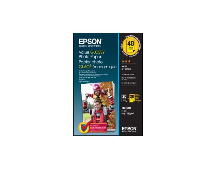Hartie foto inkjet EPSON, , Glossy, 10x15cm, , 20coli, "C13S400044"