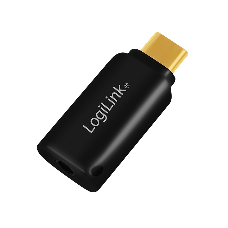 ADAPTOR audio LOGILINK USB-C la 3.5 mm jack (M), black, "UA0356" (timbru verde 0.18 lei)