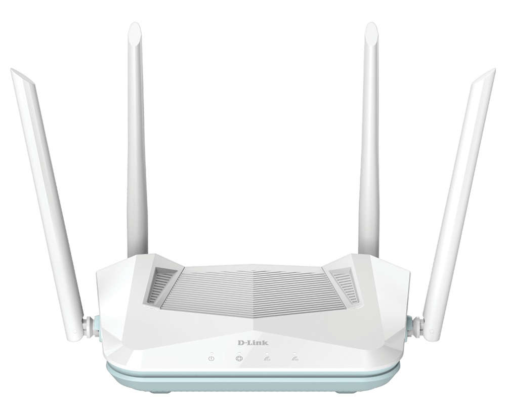 ROUTER D-Link wireless AX1500,1 x WAN Gigabit, 3 porturi LAN Gigabit, 2.4 Ghz/5 Ghz dual band, 4 antene externe, WI-FI 6 "R15" (timbru verde 0.8 lei)