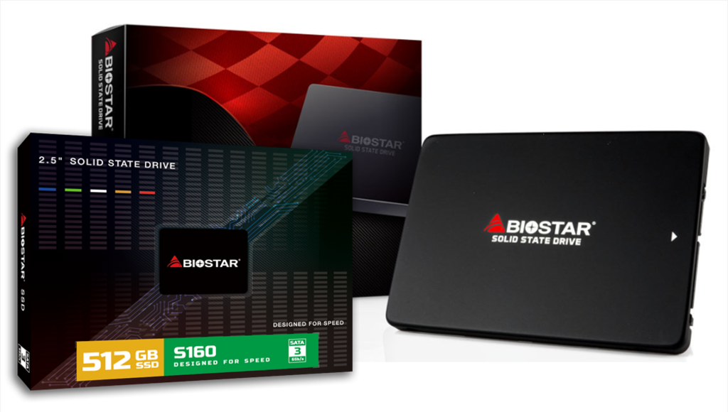 SSD Biostar S160, 512GB, 2.5 inch, S-ATA 3, R/W 550/485 MB/s, 3D TLC, ultraslim, low power op, "S160512GB"