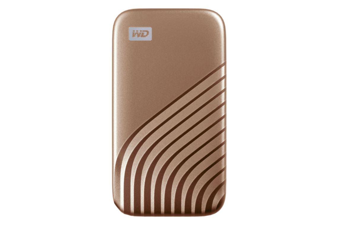 SSD. extern WD MY PASSPORT, 2TB, USB 3.2 Type-C, R/W: 1050/1000 MB/s, auriu, "WDBAGF0020BGD-WESN" (timbru verde 0.18 lei)