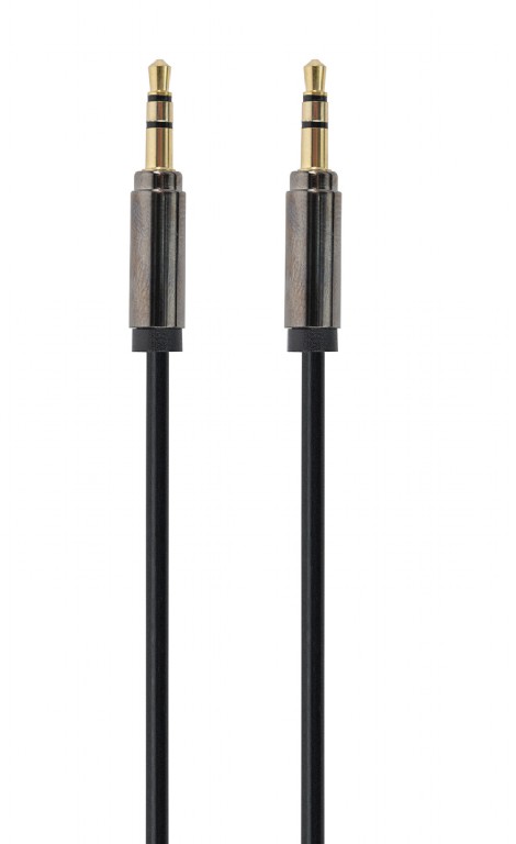 CABLU audio GEMBIRD stereo (3.5 mm jack T/T), 1m, conectori auriti, black "CCAP-444-1M" (timbru verde 0.08 lei)