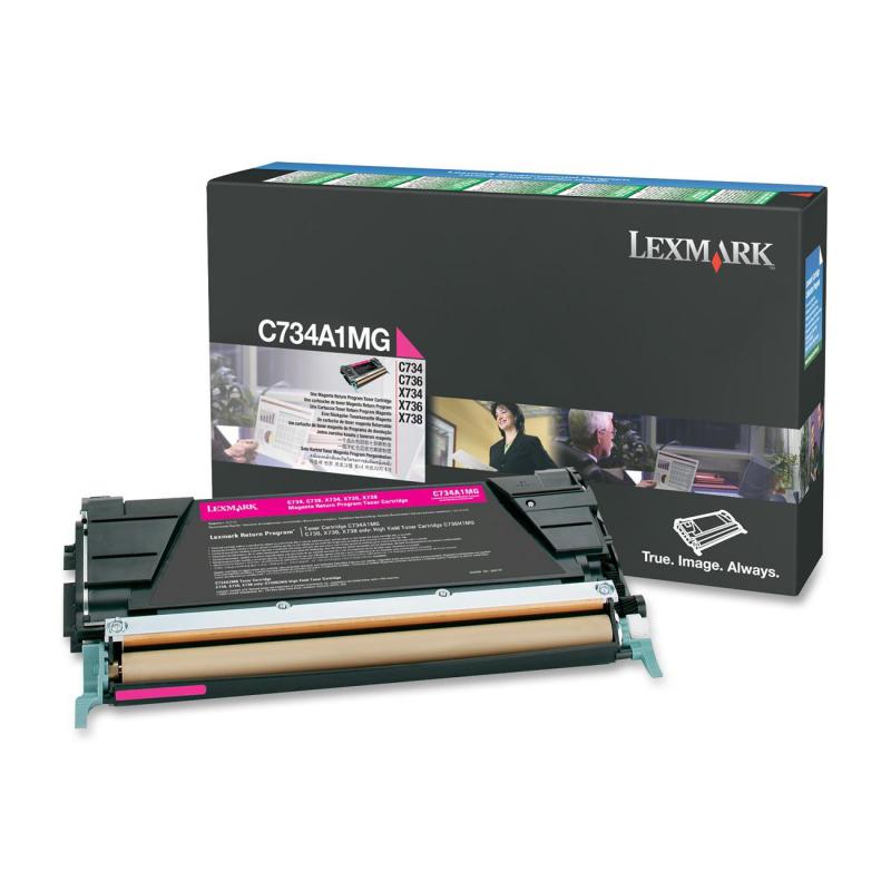Toner Original Lexmark Magenta, C734A1MG, pentru C734|C736|X734|X736|X738, 6K, (timbru verde 1.2 lei) , "C734A1MG"