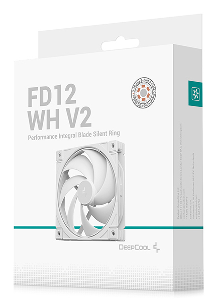 Ventilator DeepCool "FD12 WH V2", 120mm, 500 - 2500 RPM, hydro bearing, 79 cfm, 4-Pin PWM, alb, "R-FD12V2-WHNPN1-G" - imagine 6