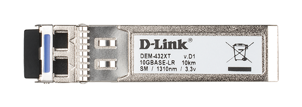 TRANSCEIVER SFP+ D-LINK, Multi-mode, conector duplex LC, Ethernet 802.3ae, 10GBase-LR SFP+ "DEM-432XT"