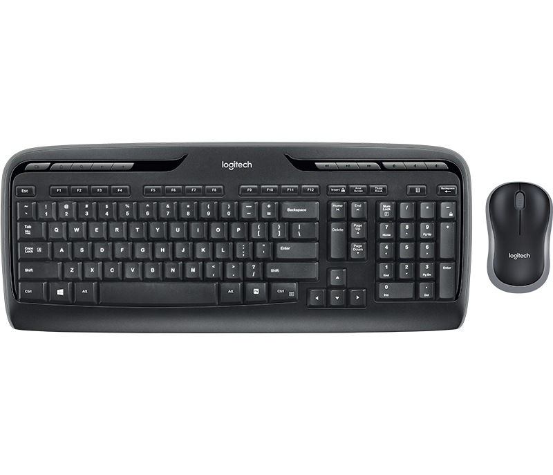 KIT wireless LOGITECH, tastatura wireless multimedia "MK330" + mouse wireless 1000dpi, 3 butoane "M215", black, "MK330" "920-003999" (timbru verde 0.8 lei)