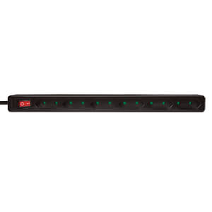 PRELUNGITOR LOGILINK, Euro skt x 6, conectare prin Schuko (T), cablu 1.5 m, 7.5 A, protectie contact accidental, on / off, negru, "LPS232B" (timbru verde 0.18 lei)