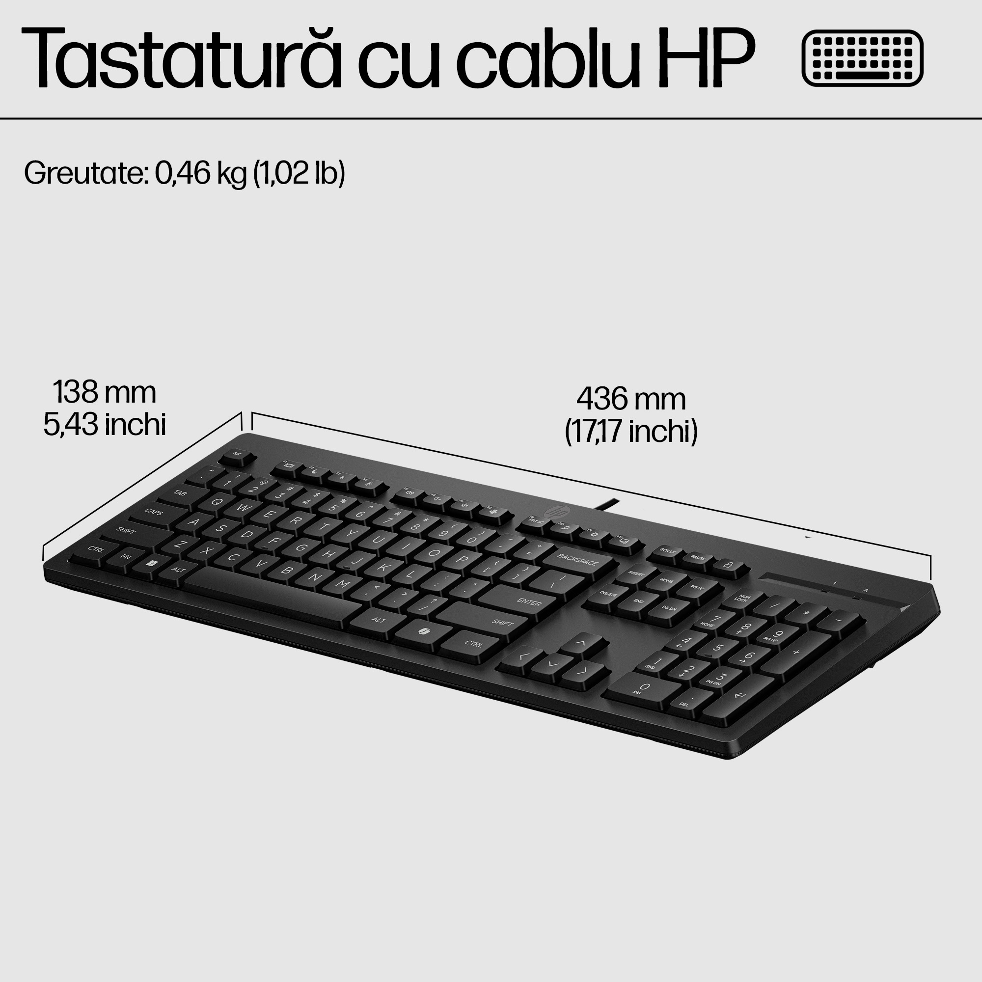 KEYBOARD USB 125/G2 AY2Y7AA HP"AY2Y7AA" - imagine 4