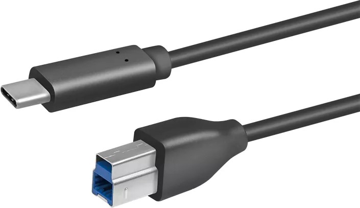 CABLU USB LOGILINK pt. imprimanta, USB 3.2 Gen1 Type-C (T) la USB 2.0 Type-B (T), 2m, 2 x ecranare, conectori auriti, negru, "CU0163" (timbru verde 0.18 lei)