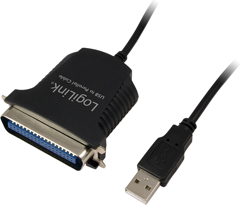 CABLU USB LOGILINK adaptor, USB 2.0 (T) la Paralel (Centronics 36-pin), 1.5m, conecteaza port USB cu imprimanta cu port paralel, negru, "AU0003C" (timbru verde 0.08 lei)