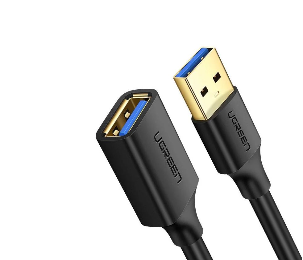 CABLU USB Ugreen prelungitor, "US129" USB (T) to USB (M), 5m, negru, "90722" (timbru verde 0.18 lei) - 6957303897223