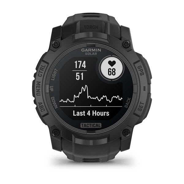 Smartwatch Instinct 3 50 mm, Solar, Tactical Edition, Black with Black Band "010-02935-50" - imagine 8