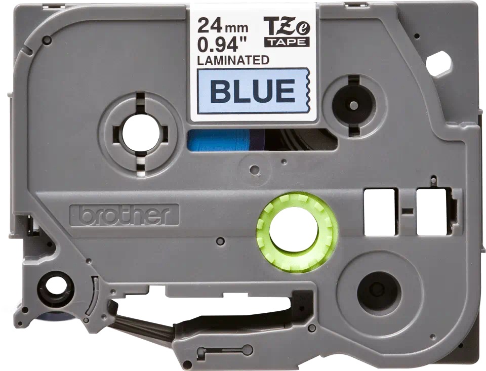Banda laminata Original Brother Black on Blue, TZE551, pentru D600|E500|E550|H500|P700|P710|P750|330|350|520|540|580|1400|1500|1600|1650|2200|2210|2300|2310|2400|2410|2430|2500|2600|2610|2700|2710|2730|2730|7500|7600, 24mm, incl.TV 0 RON, "TZE551"
