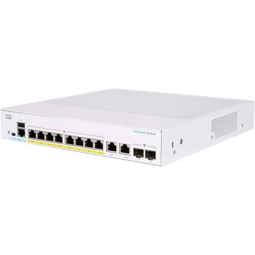 CBS350 Managed 8-port GE, Full PoE, 2x1G Combo, "CBS350-8FP-2G-EU" (timbru verde 2 lei)