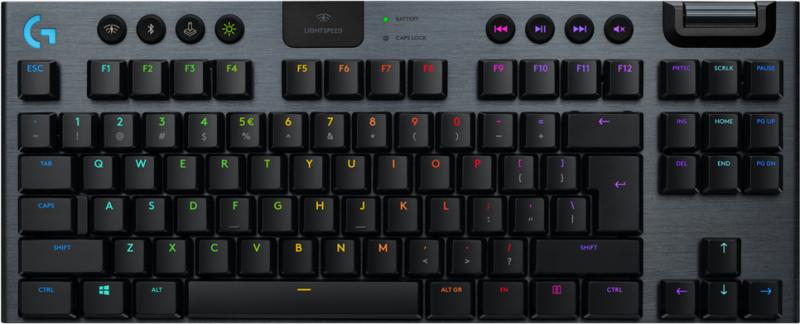 LOGITECH G915 TKL Tenkeyless LIGHTSPEED Wireless RGB Mechanical Gaming Keyboard - CARBON - US INTL - 2.4GHZ/BT - INTNL - LINEAR SWITCH "920-009520" (timbru verde 0.8 lei)