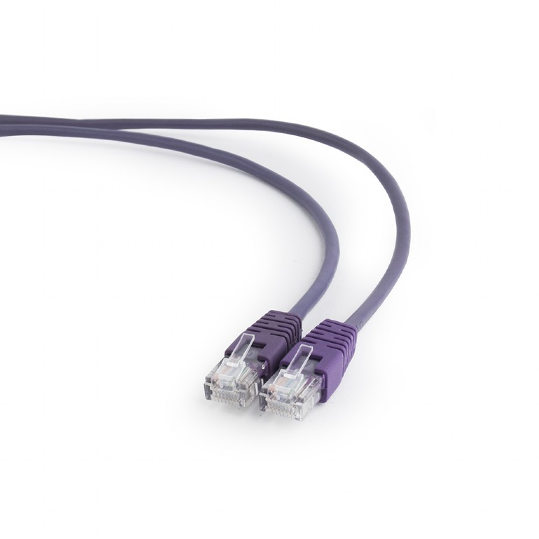 PATCH CORD UTP GEMBIRD Cat5e, cupru-aluminiu, 0.5 m, violet, AWG26, "PP12-0.5M/V" (timbru verde 0.08 lei)