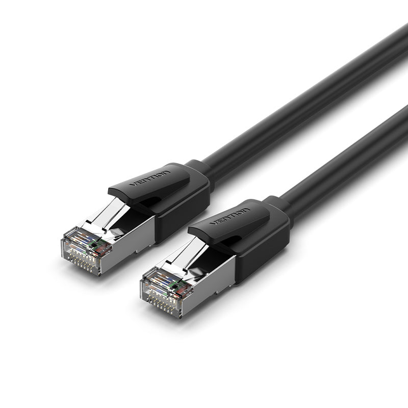 Patch cord SFTP Vention, Cat. 8, RJ-45 (T) la RJ-45 (T), 1m, AWG 28, 40 Gbps, ecranat, negru,, "IKKBF" (timbru verde 0.08 lei) - 6922794780316