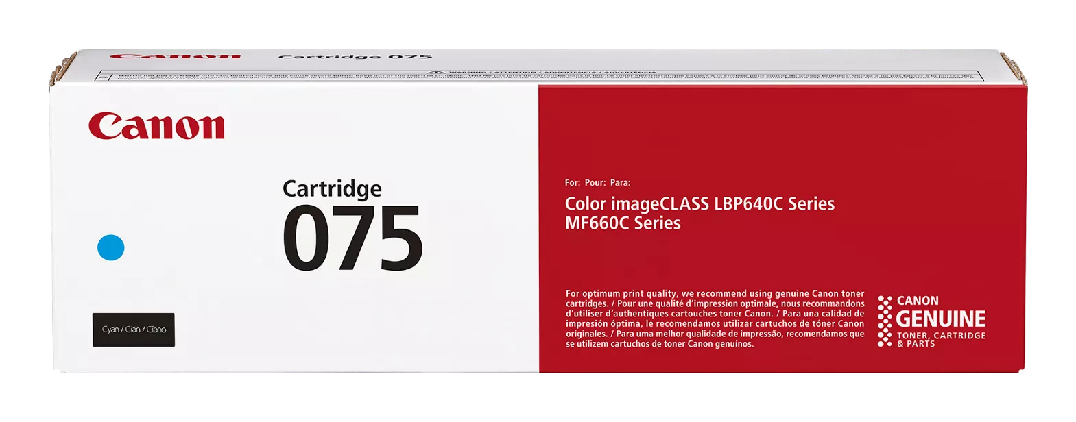 Toner Original Canon Cyan, CRG-075C, pentru LBP646|LBP647|MF664|MF667, 1.3K, (timbru verde 1.2 lei), "6365C002AA"