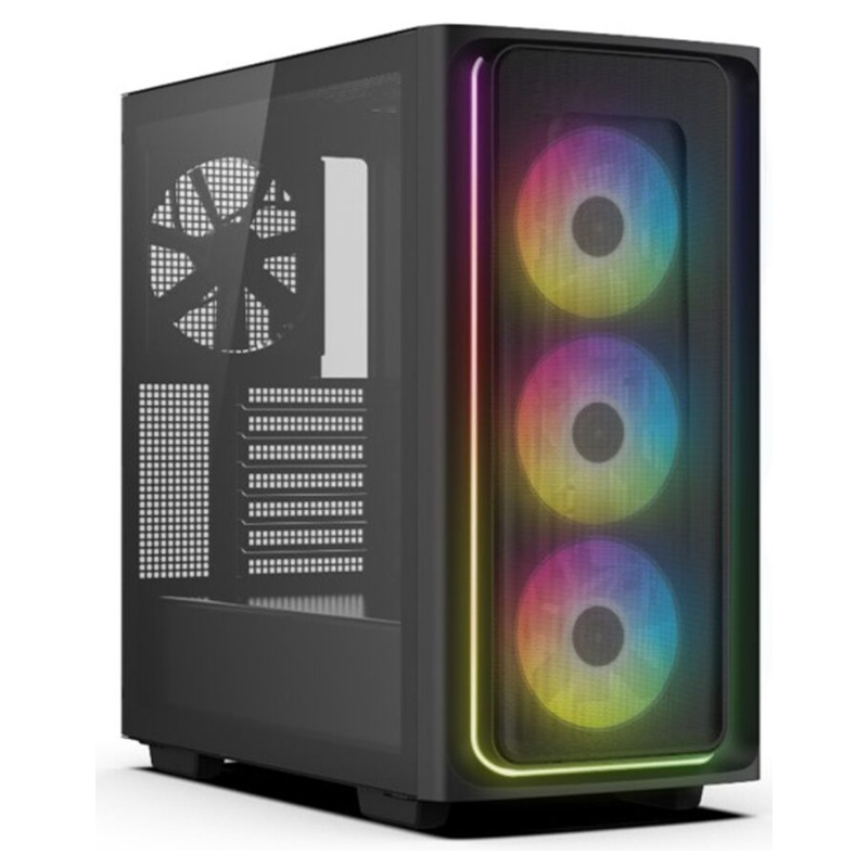 CARCASA DeepCool "CG540 MESH", middle tower, gaming, fara sursa, suporta 6xfan, 4xfan inclus, USB 3.2 gen1 x 2, audio+mic, 7 sloturi expansiune, negru, "R-CG540-BKAGE4-E-2" (timbru verde 0.32lei)