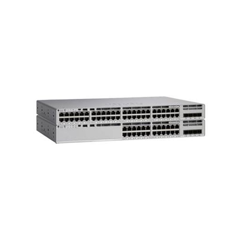 Catalyst 9200L 24-port PoE+, 4 x 1G, Network Advantage, "C9200L-24P-4G-A" (timbru verde 2 lei)